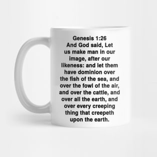 Genesis 1:26 King James Version Bible Verse Typography Mug